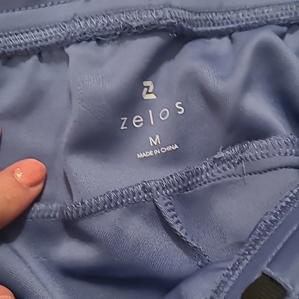 Mens Medium Zelos Powder Blue Reflective Joggers Sweatpants Zipper Quick Dry NWT - Picture 3 of 4